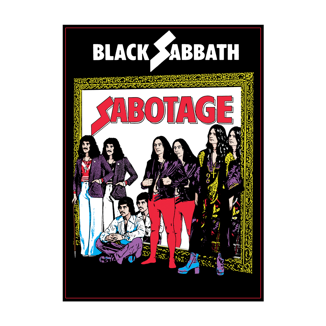 Black Sabbath - Sabotage Flocked Blacklight Poster