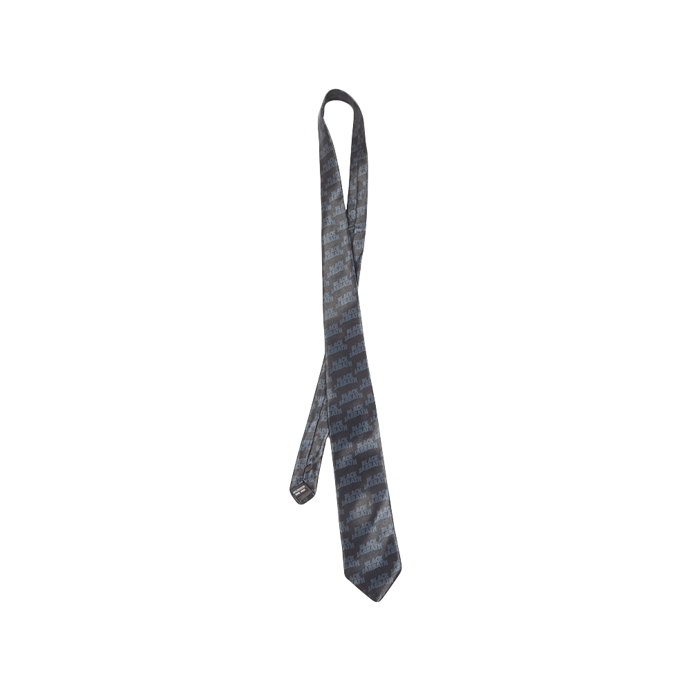 Black Tonal Logo Tie